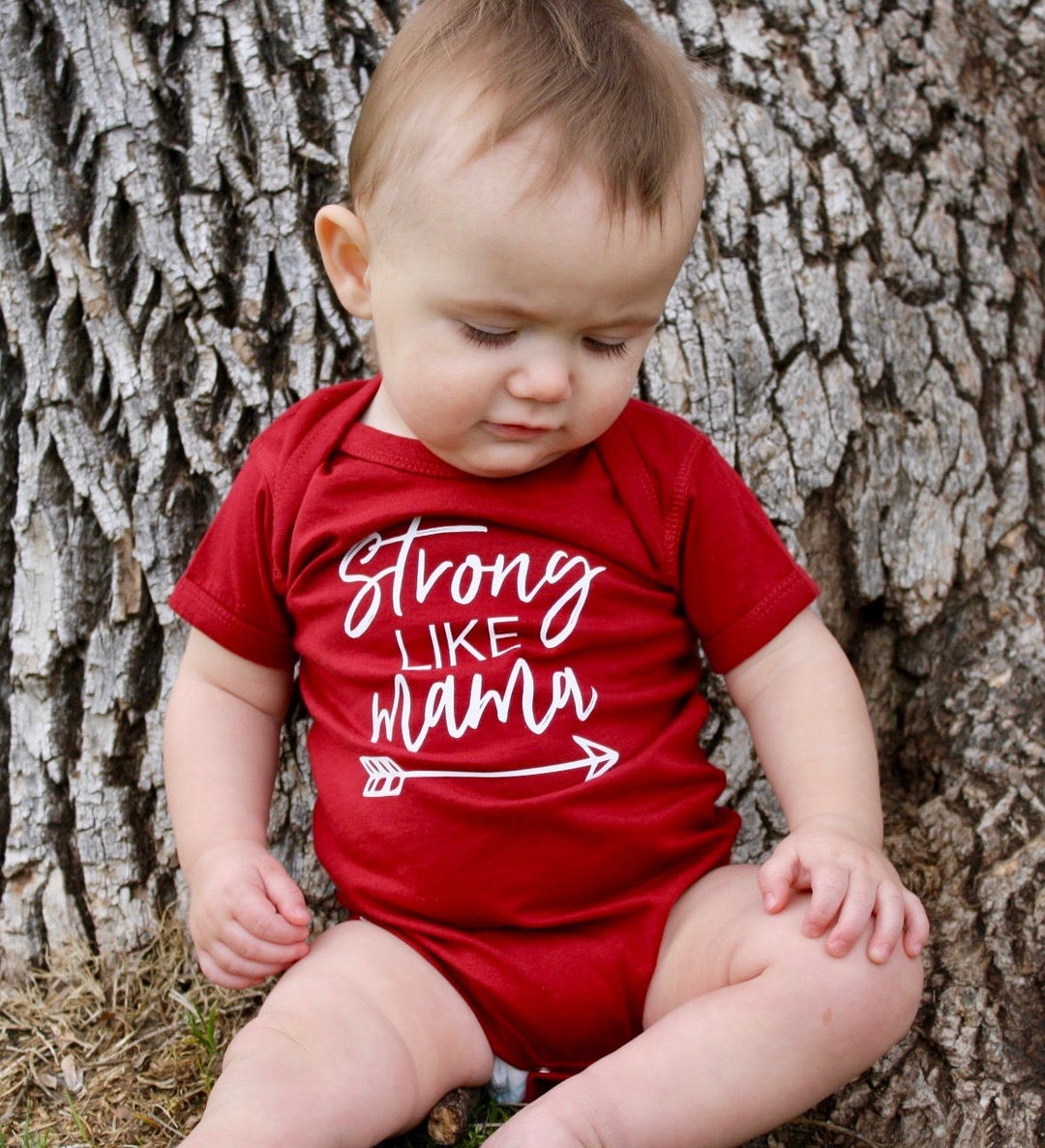 Strong Like Mama Bodysuit / Infant Bodysuit / Gifts for Baby / Etsy