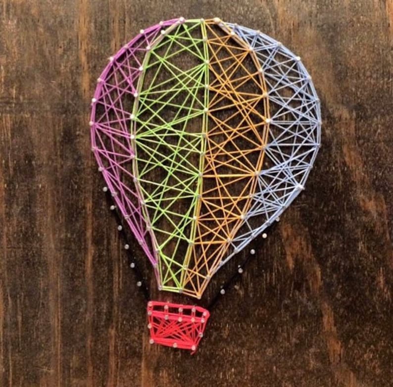 Hot Air Balloon String Art Etsy