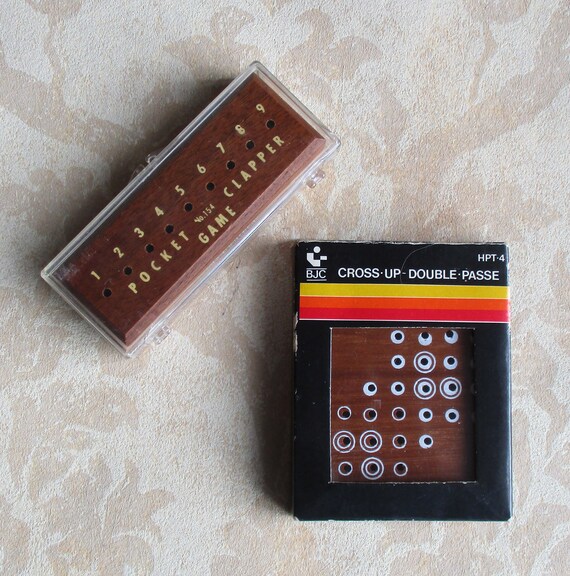 Vintage Games Two Wooden Games Pocket Clapper Game No 154 Etsy