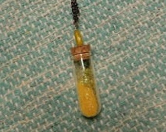 Fall leaves glitter charm necklace