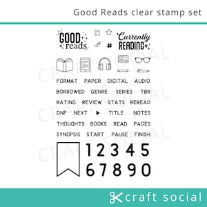Set di timbri Good Reads Book e Reading Journal / Set di timbri Good Reads
