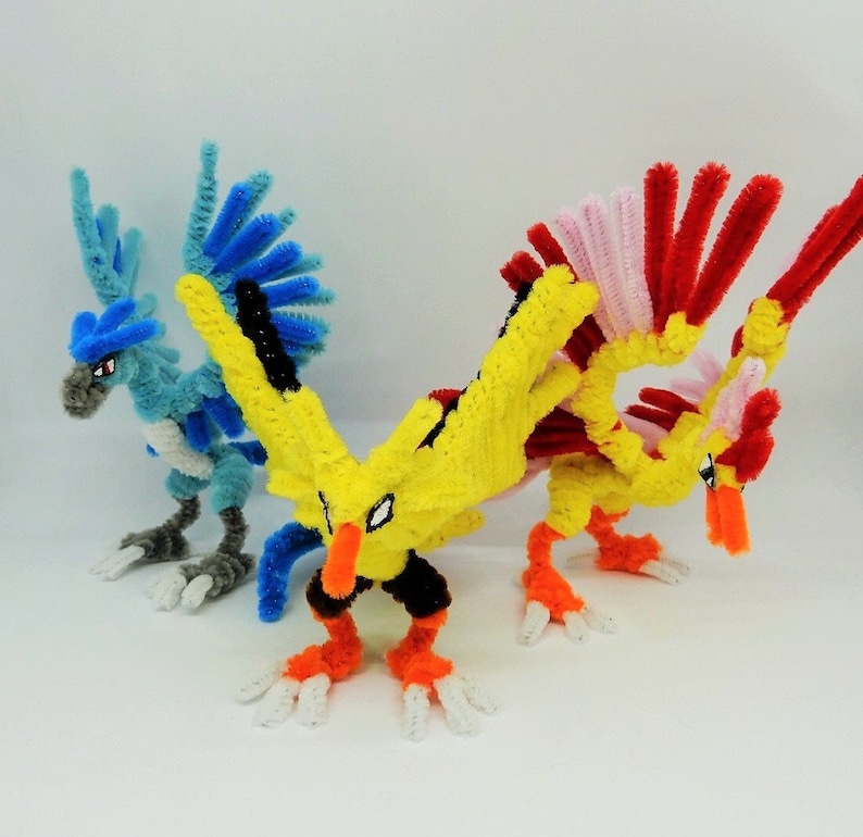 Pipe Cleaner Legendary Bird Pokemon Figurine Articuno Etsy