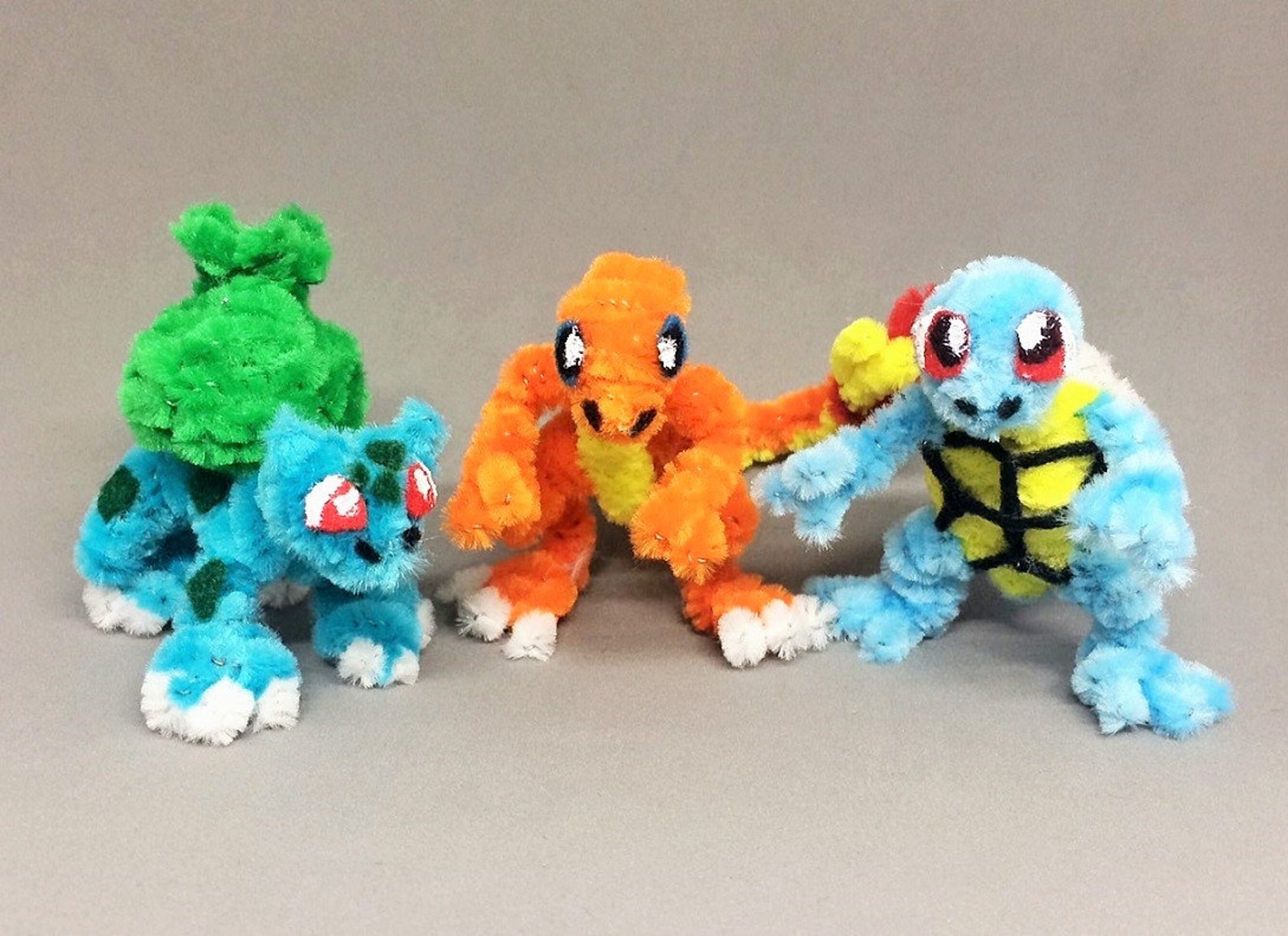 Pipe Cleaner Pokemon Figurine Bulbasaur Charmader Squirtle | Etsy