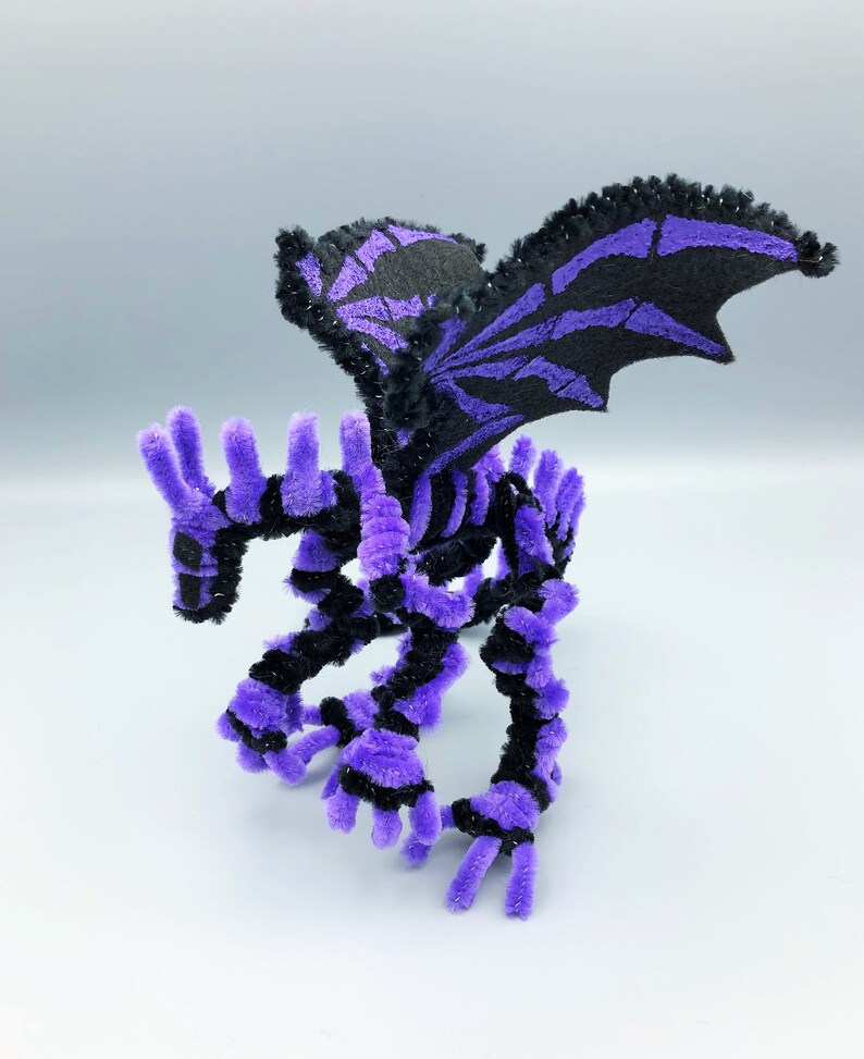 Pipe Cleaner Ghost Dragon Figurine Etsy