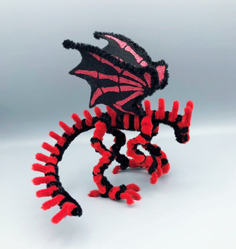 Pipe Cleaner Ghost Dragon Figurine Etsy