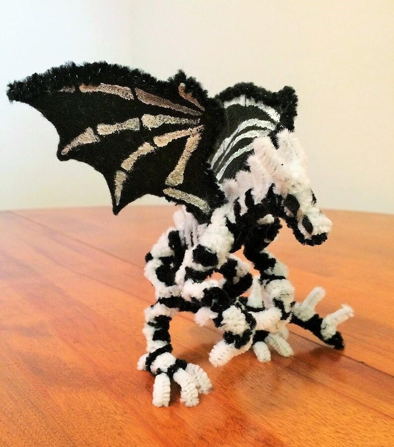 Pipe Cleaner Ghost Dragon Figurine Etsy