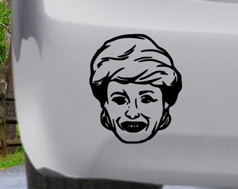 The Golden Girls Inspired Blanche Vinyl Decal, Blanche Devereaux Decal, Golden Girls Bumper Sticker,Thank You For Being A Friend,Betty White