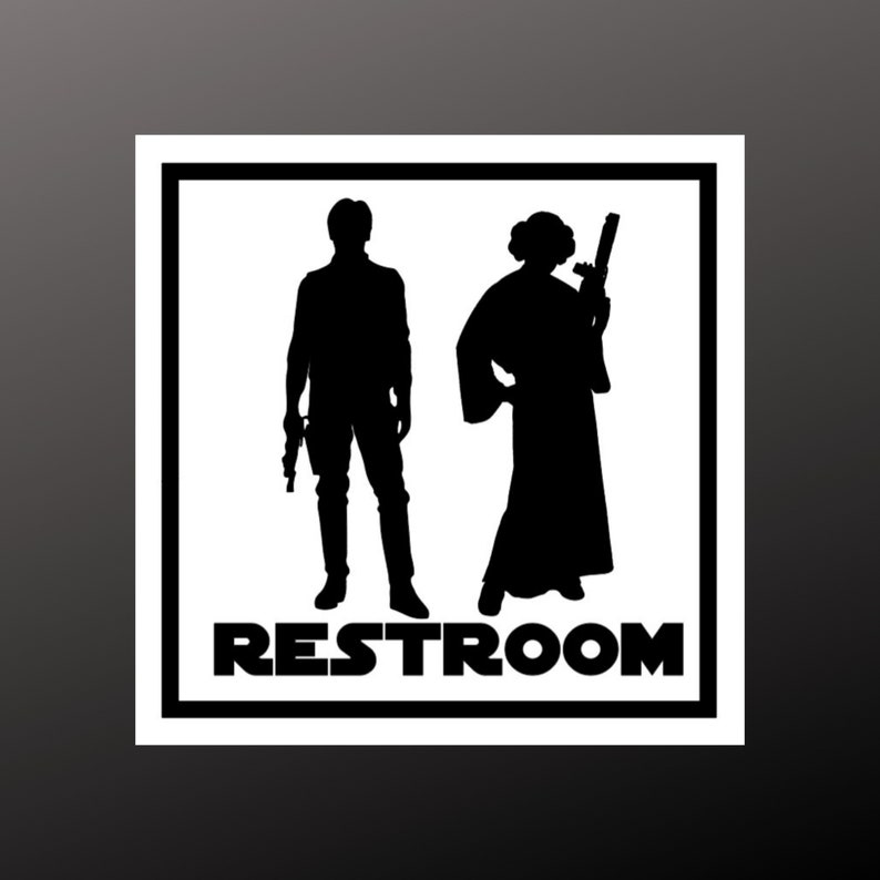 Star Wars Inspired Restroom Decal Star Wars Bathroom Sign Etsy UK