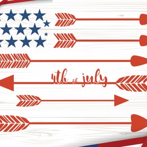 Arrow Flag svg ai SVG EPS PNG Dxf Pdf Files for Cutting Machines Cameo Cricut silhouette 4th Of July vinyl decal stencil template cards