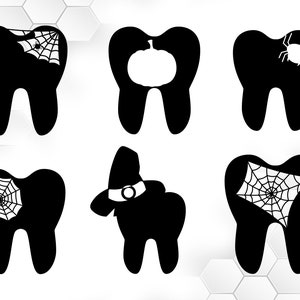 Tooth halloween svg Tooth Fairy Svg Happy Halloween svg Design Bundle ai SVG EPS PNG Dxf Pdf  Silhouette Cricut cameo Digital Cut File