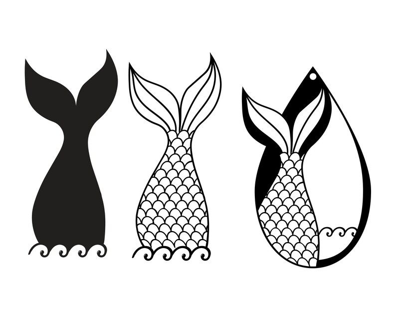 Download Mermaid earring svg Mermaid tail svg Mermaid earrings ...