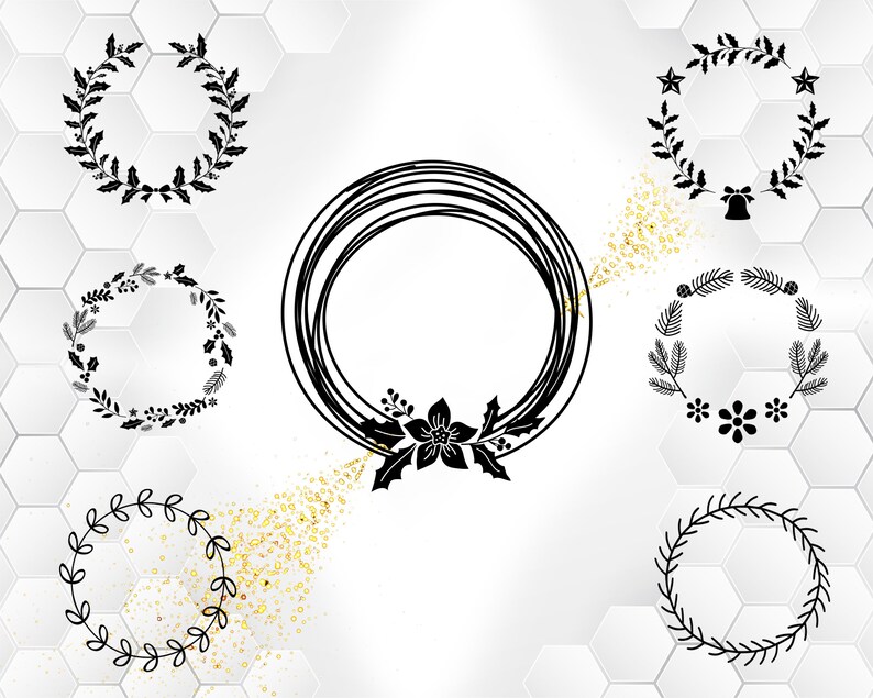 Download Christmas Wreath Silhouette SVG Christmas Wreath svg ...