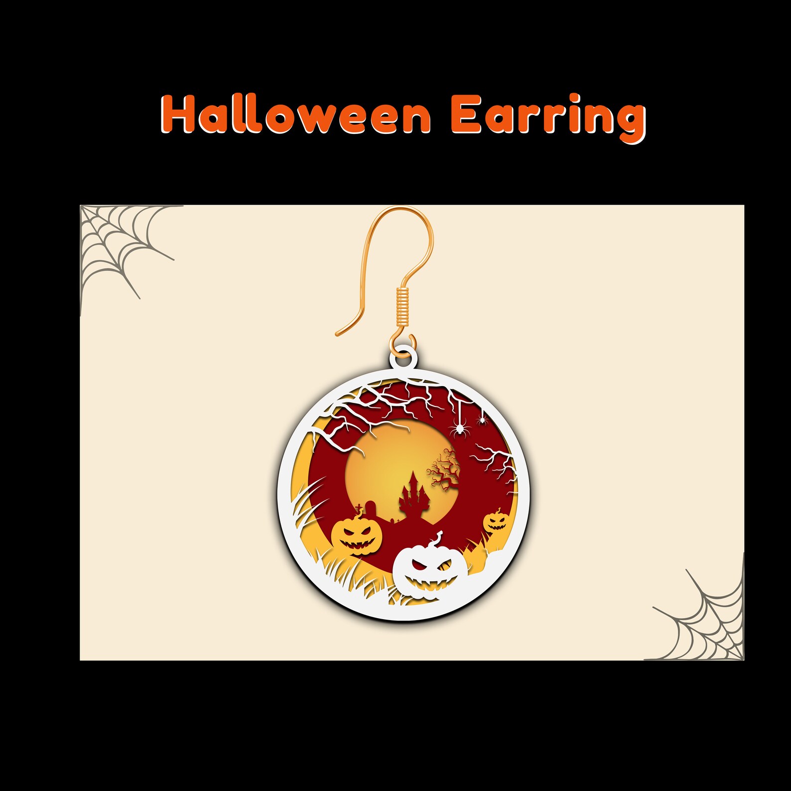 Layered Halloween Earring Svg Halloween Earring Svg DIY - Etsy