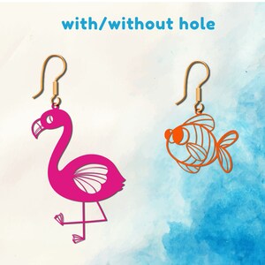 Flamingo earring svg Sea earrings svg Cute Flamingo Dangles svg Beach Earring svg , Colorful,summer earring svg cricut SVG eps png Dxf Pdf