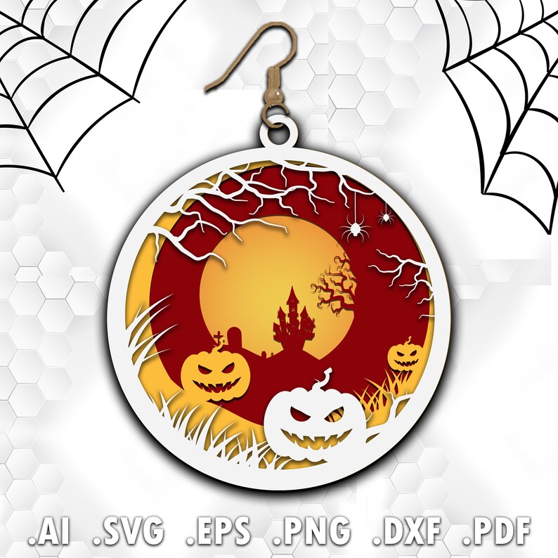 Download Layered halloween earring svg halloween earring svg DIY | Etsy