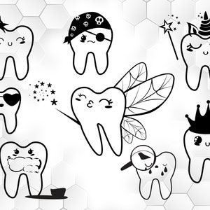 Tooth Fairy Svg Tooth Fairy Toothfairy Bags Design Bundle ai SVG EPS PNG Dxf Pdf Silhouette Cricut cameo Digital Cut File
