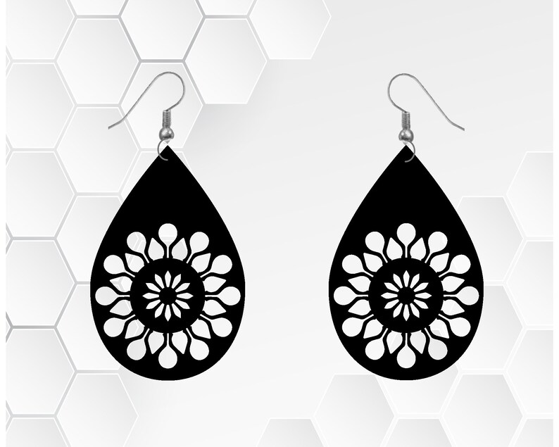 Download Mandala Earrings svg earrings Tear drop earrings svg earrings | Etsy