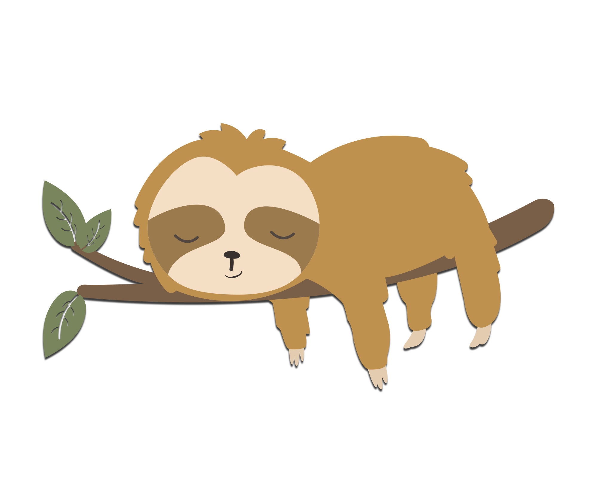 Sloth svg Sleeping sloth svg Sloth life svg Sloth vector Cute | Etsy