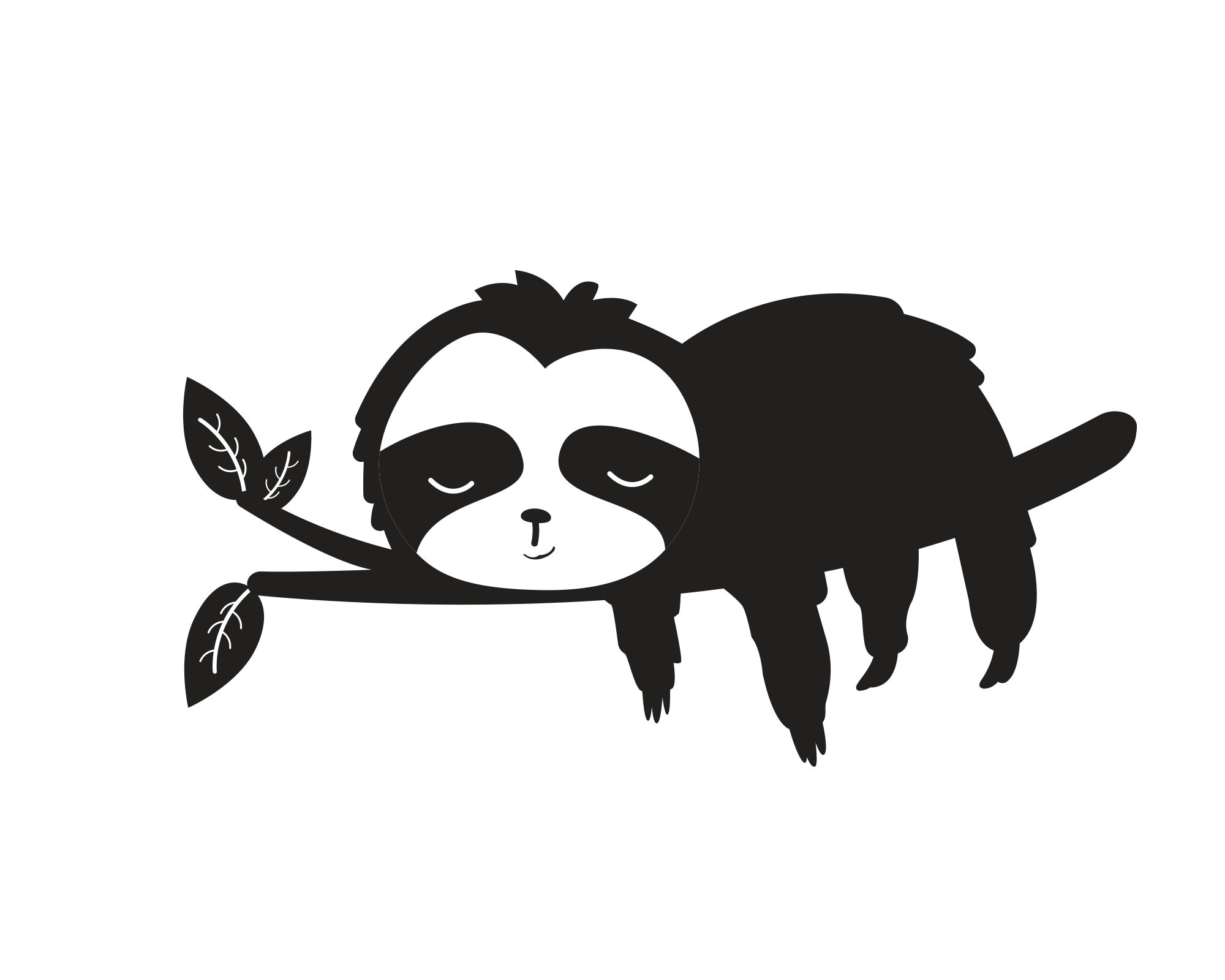 Sloth svg Sleeping sloth svg Sloth life svg Sloth vector Cute Etsy