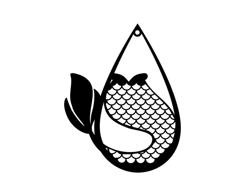 Download Mermaid earring svg Mermaid tail svg Mermaid earrings ...