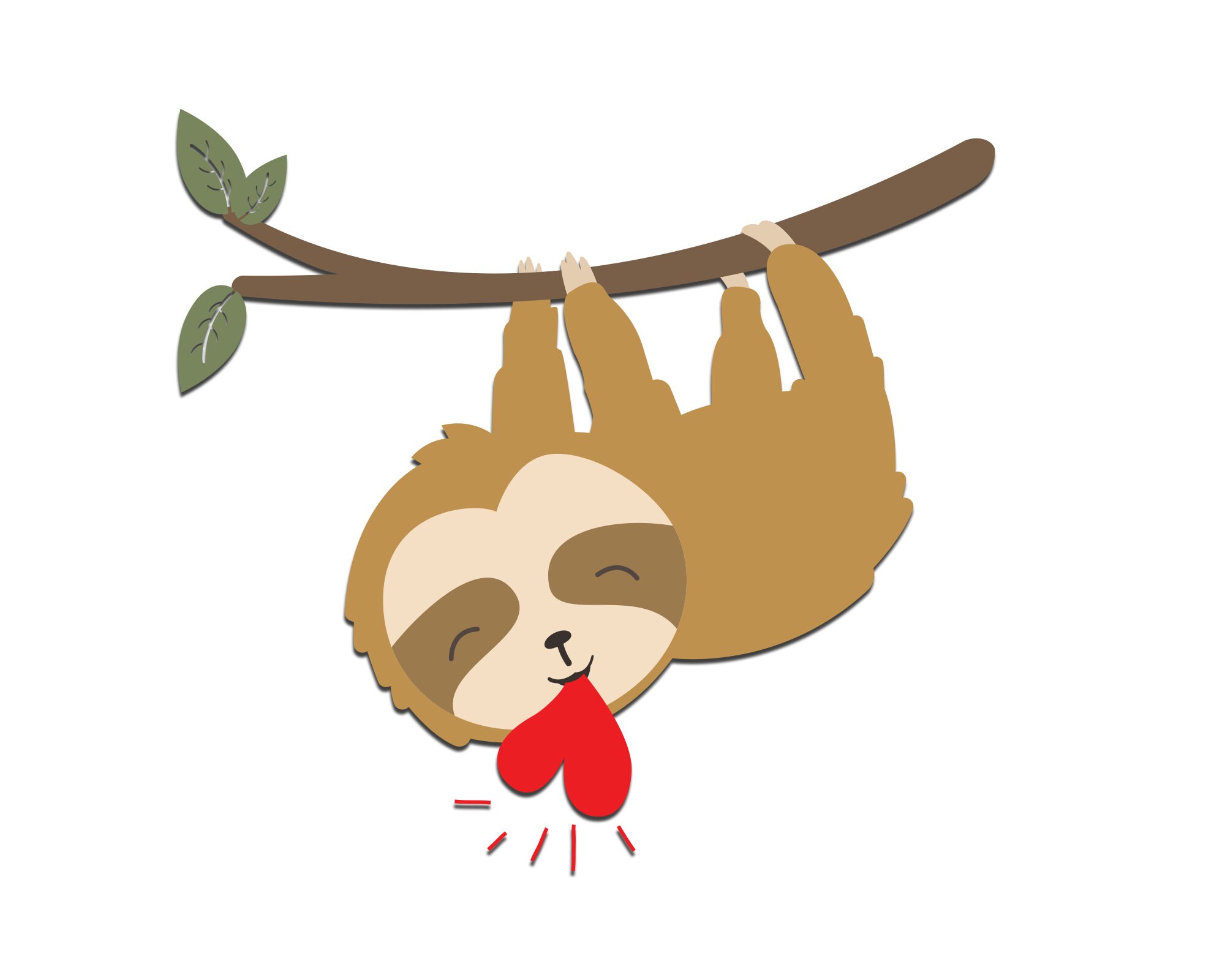 Download Sloth valentine svg lindo perezoso png bebé perezoso svg ...