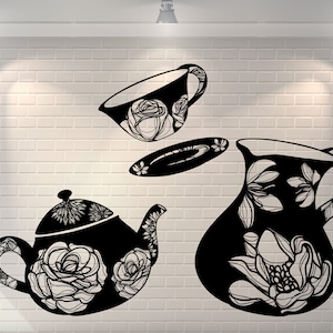 Coffee Tea Svg Cup Svg Bundle Tea Pot Clipart Cut Files England Svg Alice in Wonderland Svg Cutting files for Cricut and Silhouette