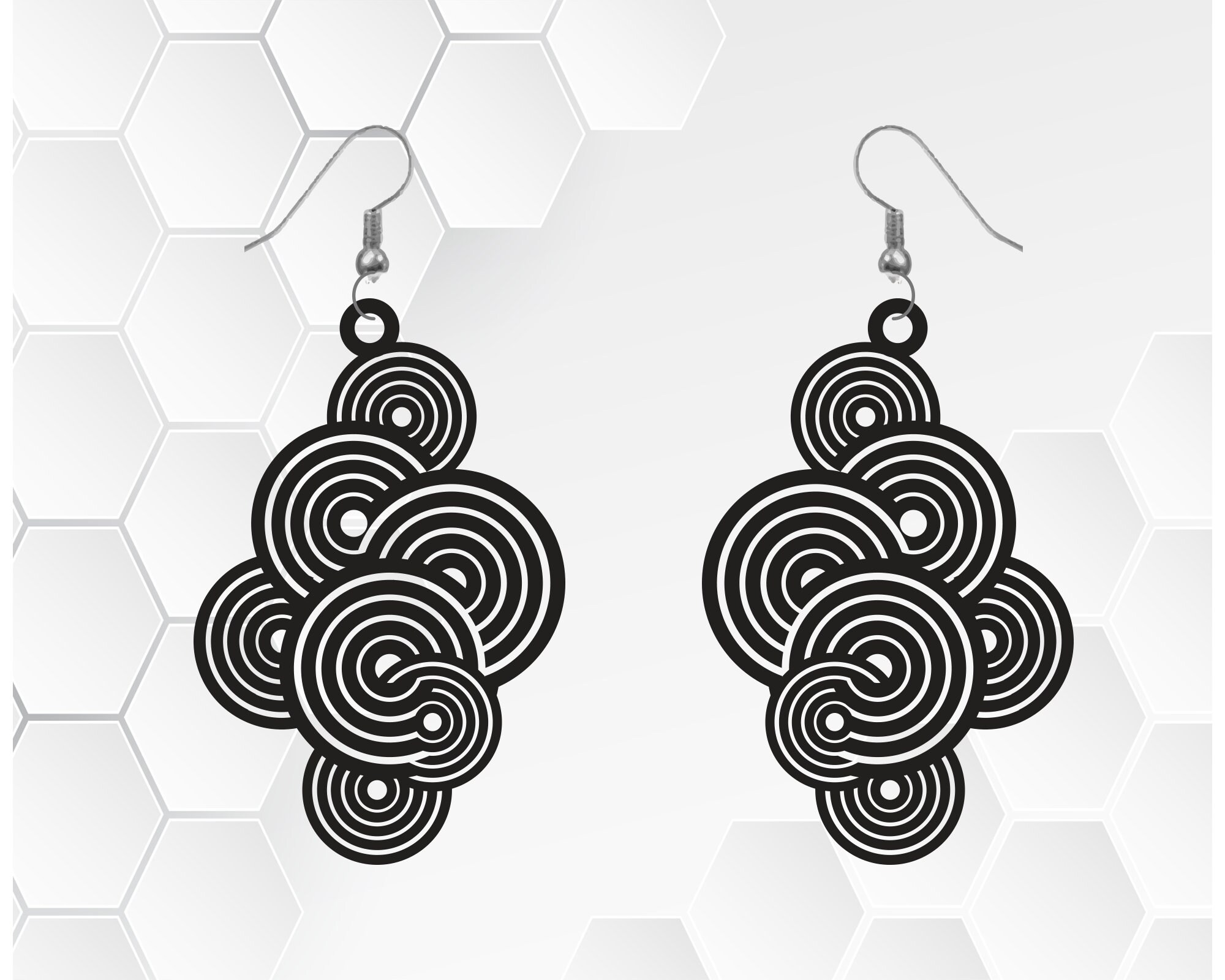 Geometric earring svg Leather Earring Template Vector Digital Etsy