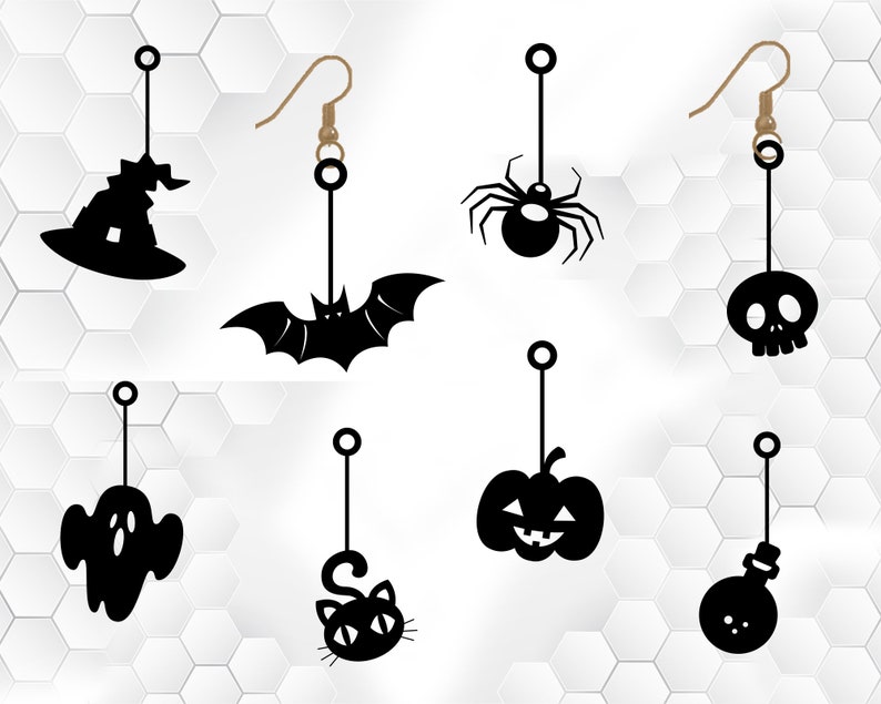 Download Halloween earring svg Halloween Ghost svg witch pumpkin ...