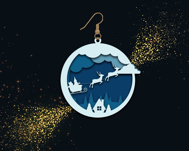 Download Layered christmas earring svg Christmas earring svg xmas ...