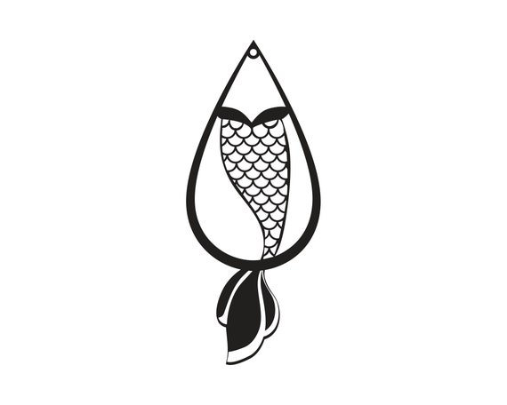 Download Mermaid Earring Svg Mermaid Tail Svg Mermaid Earrings Mermaid Etsy