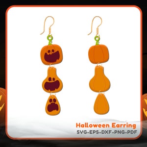 Halloween earring svg, Pumpkin bundles svg, trick or treat,file for laser, earring DIGITAL DOWNLOAD file,svg, DXF,png,eps,pdf