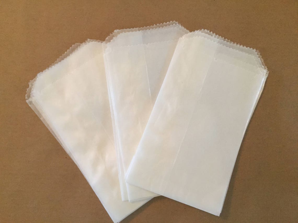 10 small Glassine Bags 4 1/2 x 2 3/4 Etsy