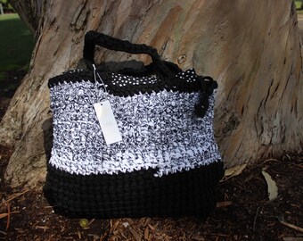 Crochet Diaper Bag | Includes 2 Stroller Hooks | Unique Handmade Baby Shower Gift - 'Chicago'