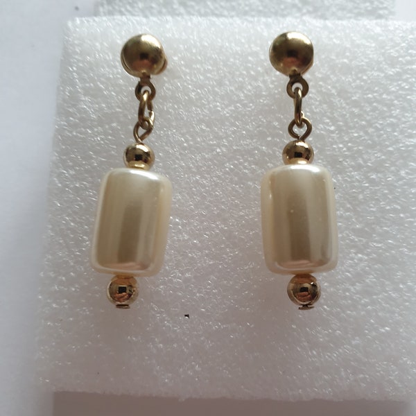 Faux Pearl Studs Etsy