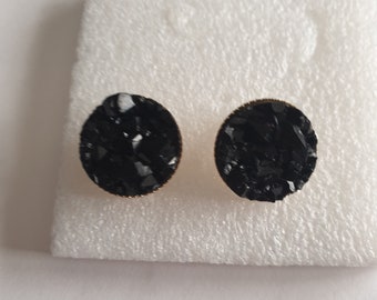 Black textured studs