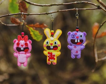 HAPPY TREE FRIENDS ハッピーツリーフレンズ キーチェーン ハッピーツリーフレンズ キーチェーン ハンドメイド ぬいぐるみ - Etsy