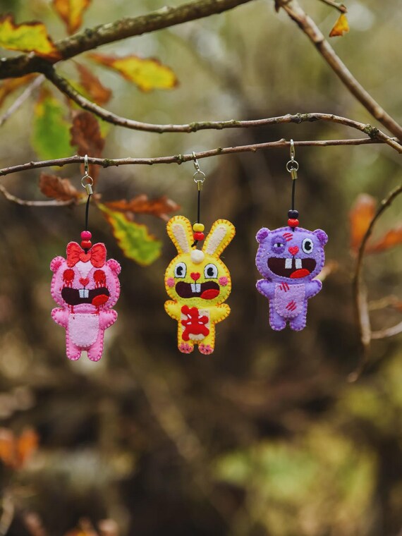 ハッピーツリーフレンズ キーチェーン ハンドメイド ぬいぐるみ - Etsy