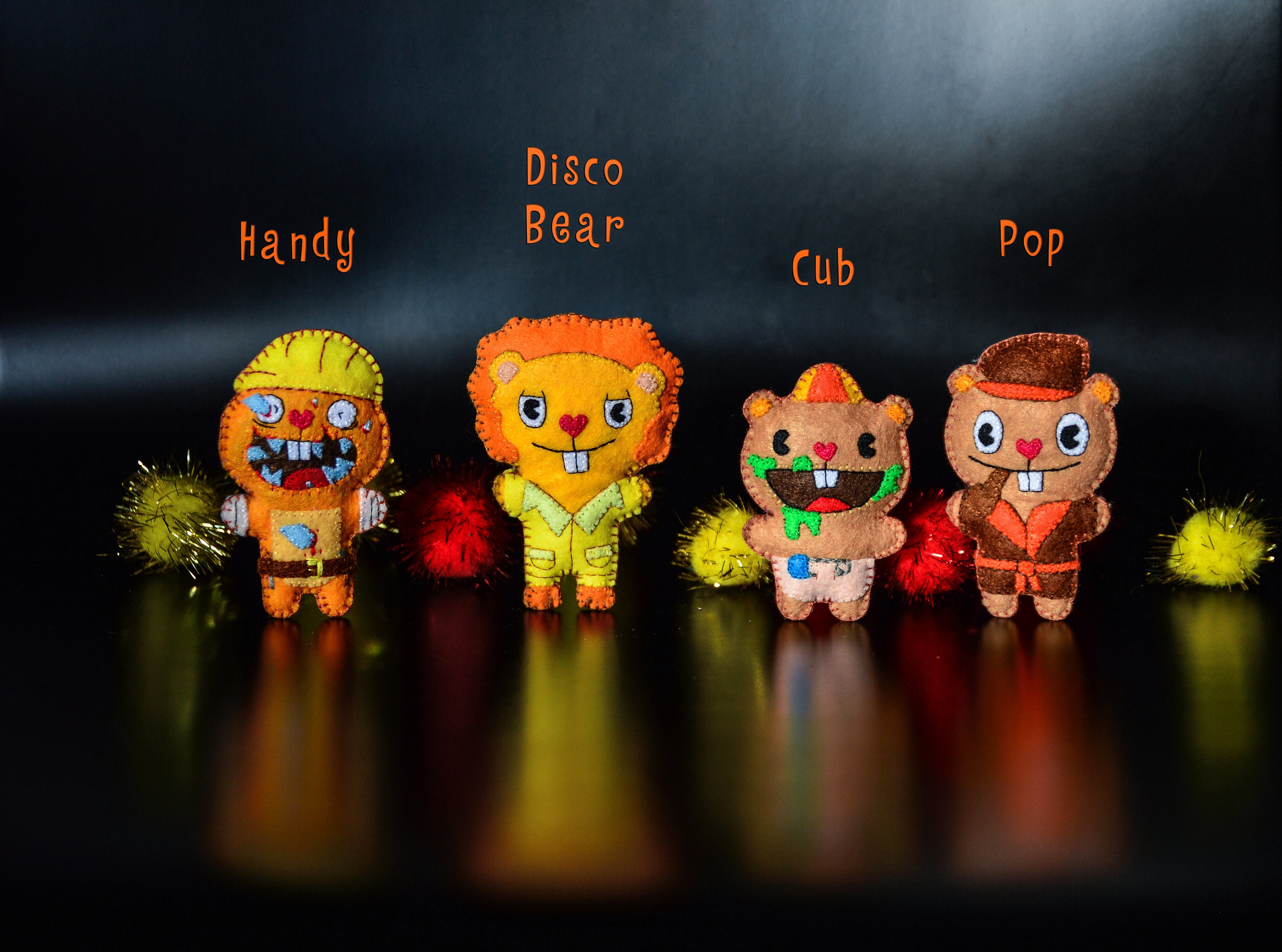 Happy Tree Friends Horror Cartoon Keychain Doll Handmade