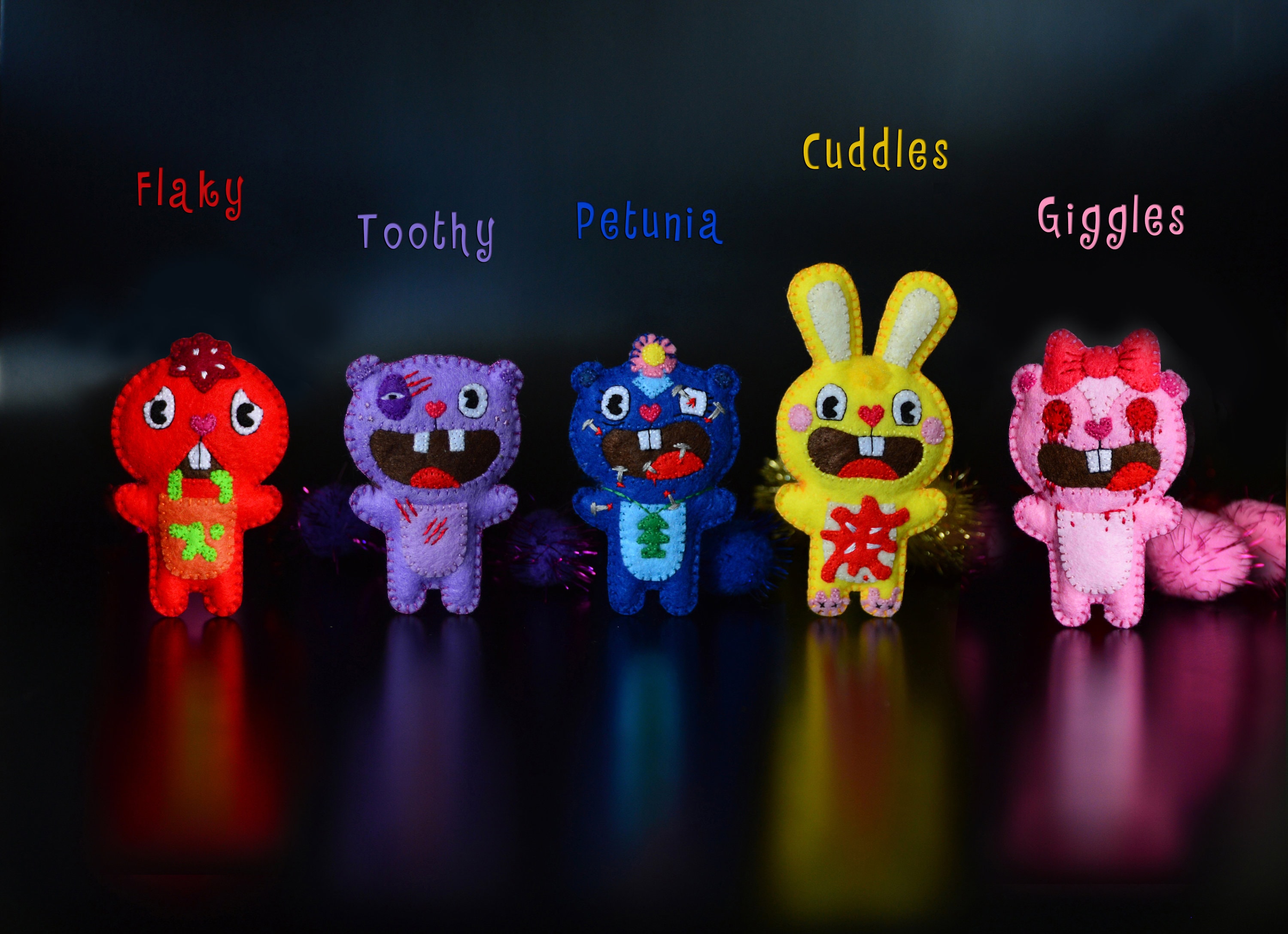 ハッピーツリーフレンズ キーチェーン ハンドメイド ぬいぐるみ - Etsy