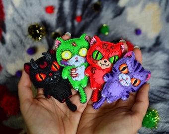 Moxy-Kitty 人形 ハロウィン ゴシック ぬいぐるみ 不気味 かわいい