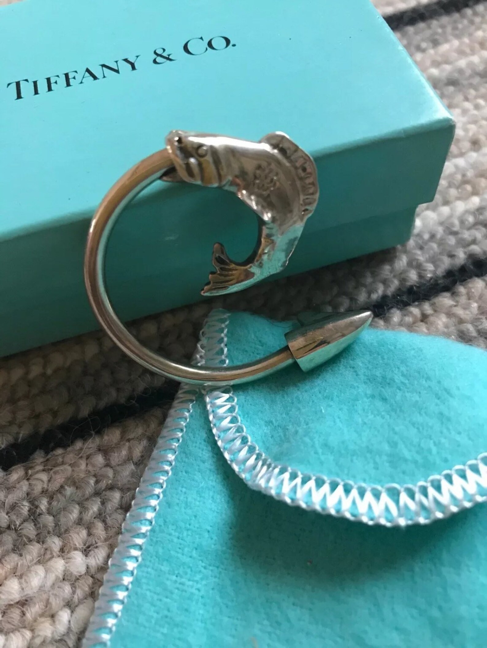 Tiffany & Co. Sterling Silver. Fish Keychain 100 Authentic. Etsy