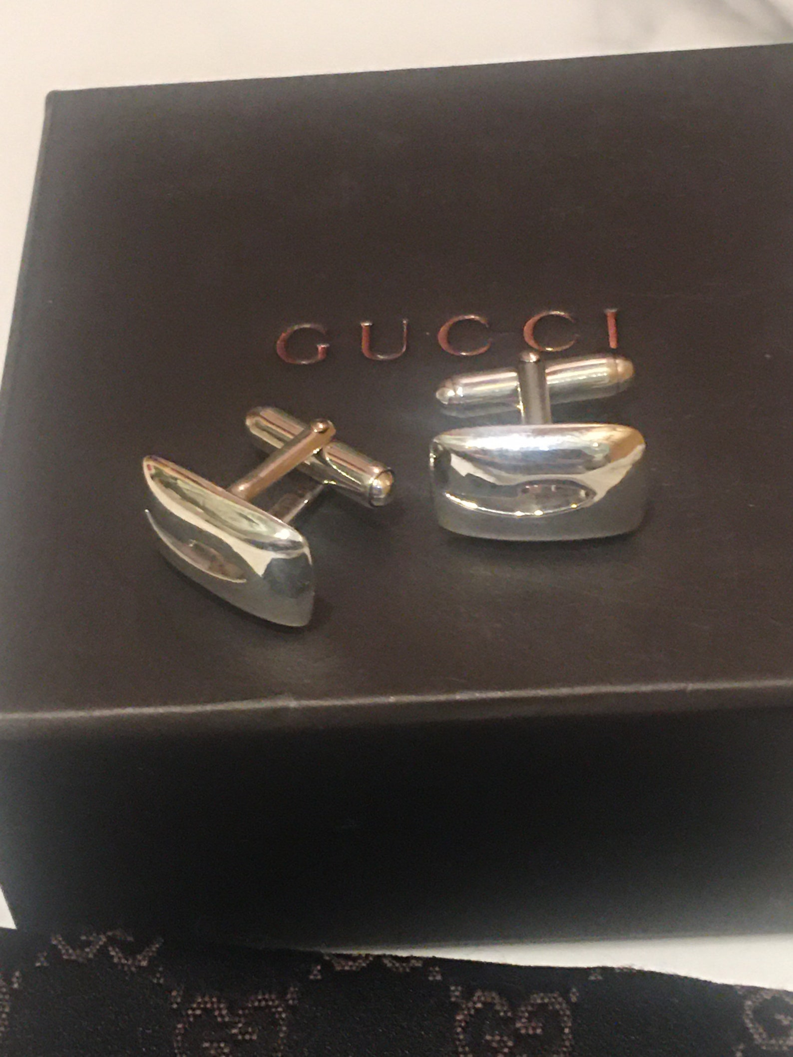Vintage Gucci Sterling Silver Cufflinks with Pouch & Box. Etsy