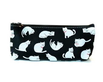 Cat Lover Gift Pencil Case with Gold Zipper Cat Pencil Pouch