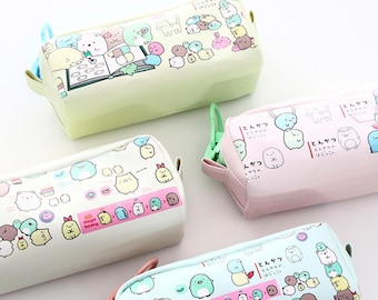 Large Floral Fabric Pencil Case Vintage Style Hand Embroidery Flower Makeup Bag
