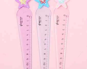 Ruler With Blue Or Pink Star | Stationery Gift For Kids | Ruler For Boys Or Girls