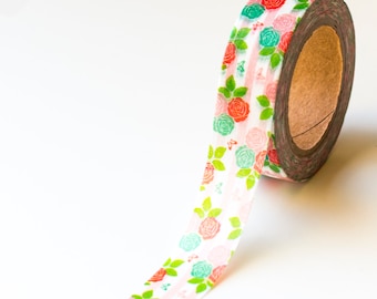 Roses Floral Washi Tape | Floral Planner | Decorative Tape | Floral Crafting Tape | kawaii