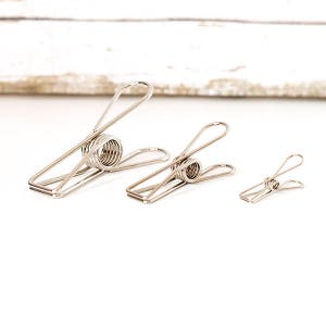 2pcs Vintage Silver Fishtail Clip | Binder Clip | 3 Size to Choose from