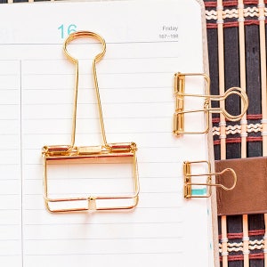 Notebook Brass Clip, Journal Clip