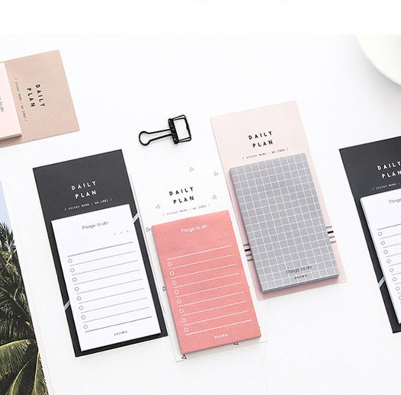 To Do List Memo Pad Daily Plan Sticky Notes With Grid Etsy UK