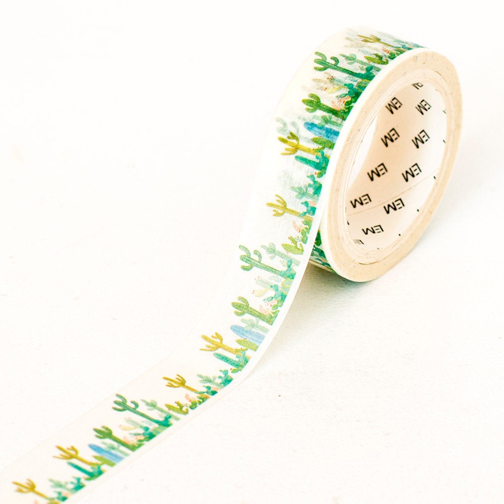 Stationery Cards Wrapping 7m Pretty Yellow Poppy Floral Paper 15mm Washi Tape